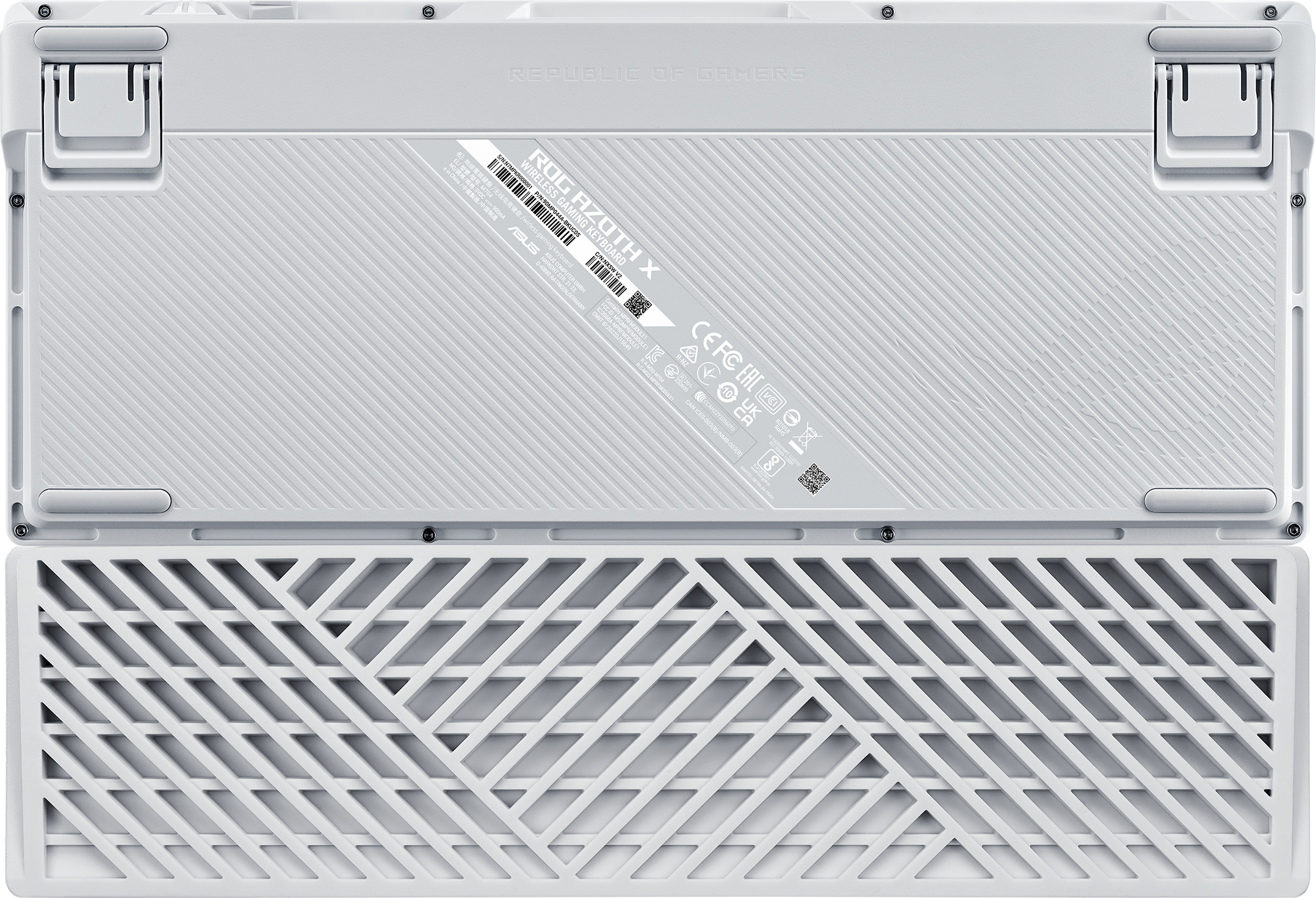 Ігрова клавіатура ASUS ROG Azoth X NX Snow V2 EN PBT White (90MP044F-BKUA30)фото