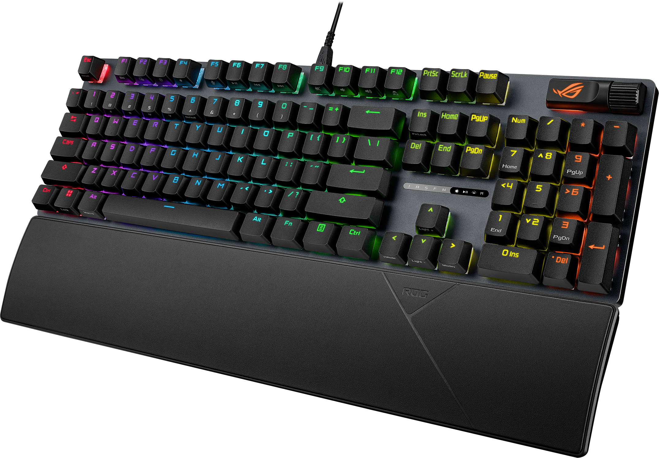 Ігрова клавіатура ASUS ROG Strix Scope II X NX Snow V2 EN PBT Black (90MP03XF-BKUA20)фото