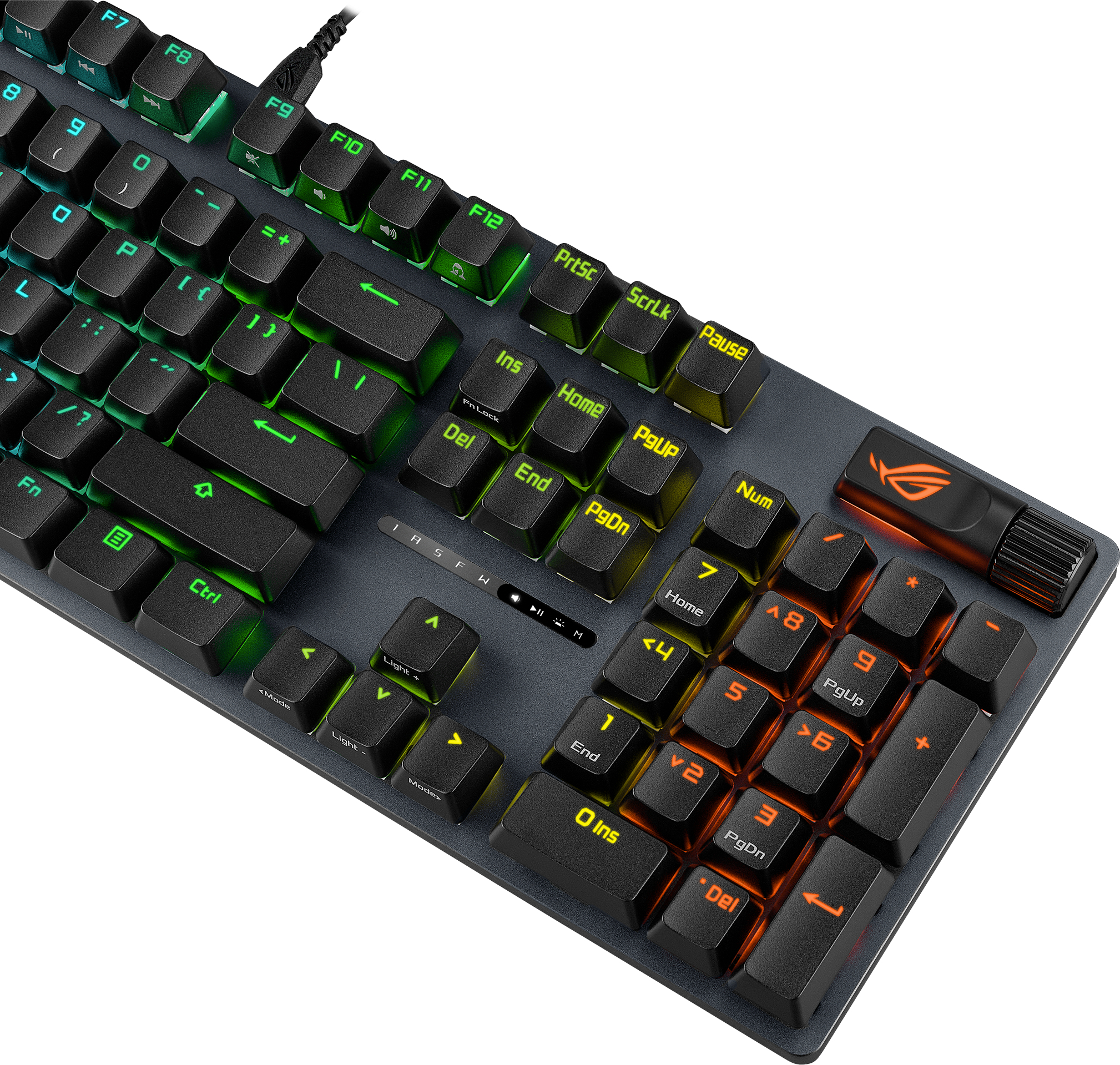 Ігрова клавіатура ASUS ROG Strix Scope II X NX Snow V2 EN PBT Black (90MP03XF-BKUA20)фото