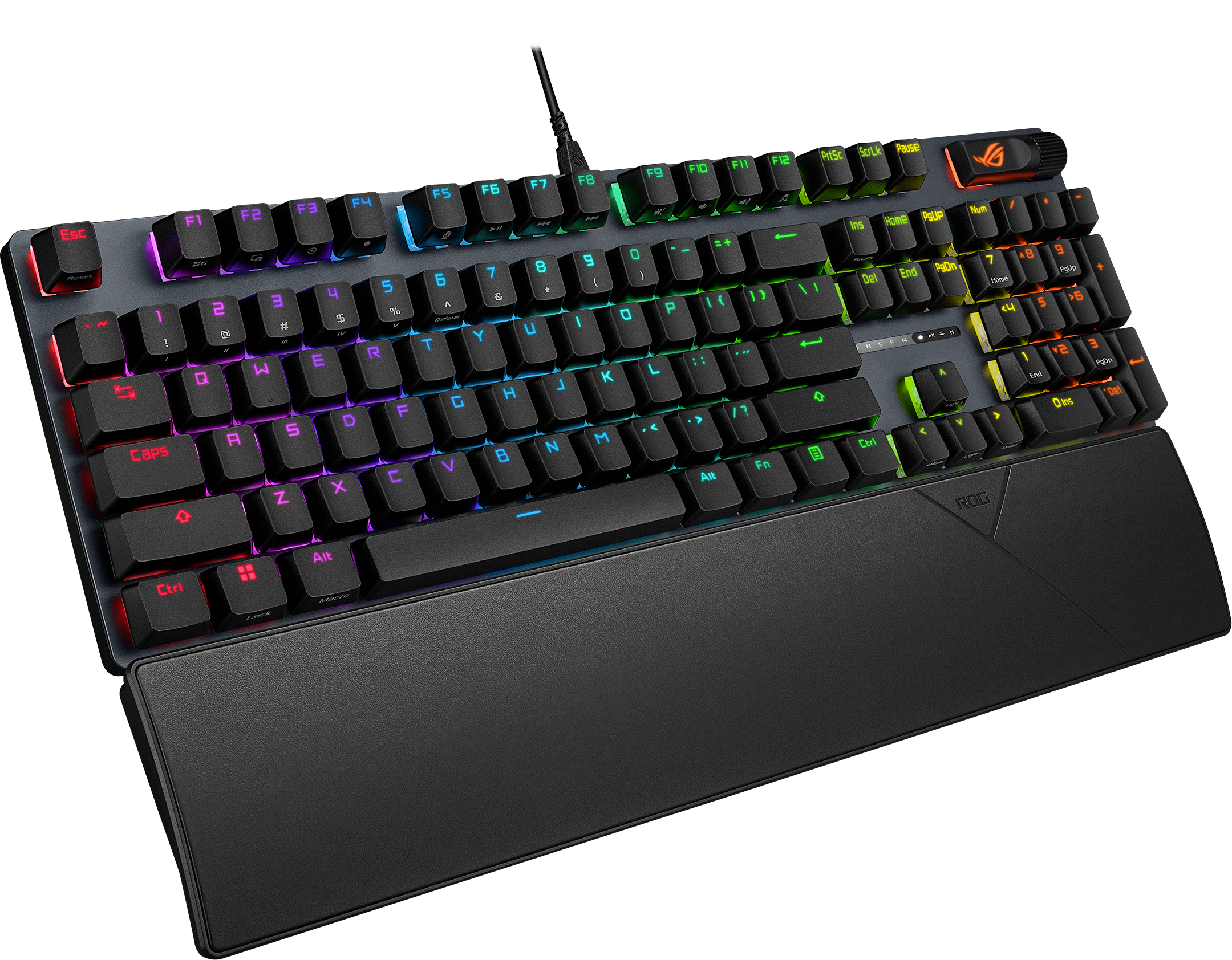 Ігрова клавіатура ASUS ROG Strix Scope II X NX Snow V2 EN PBT Black (90MP03XF-BKUA20)фото