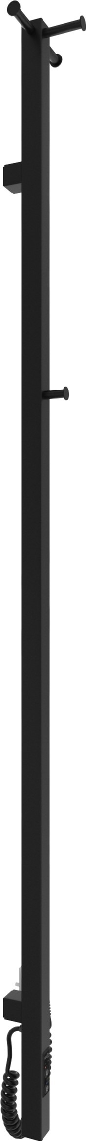 Полотенцесушитель Mario Рей Кубо-И, 1500x30x55130мм, электрический, черный матовый (2.2.1203.16.BM) фото 
