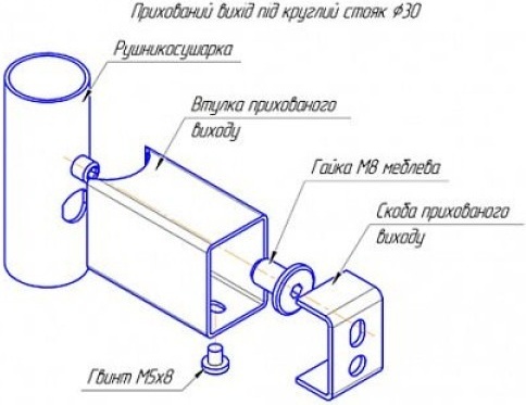 Комплект Mario для скрытого подключения под круглый стояк черный матовый (3.0.0900.0.BM) фото 4