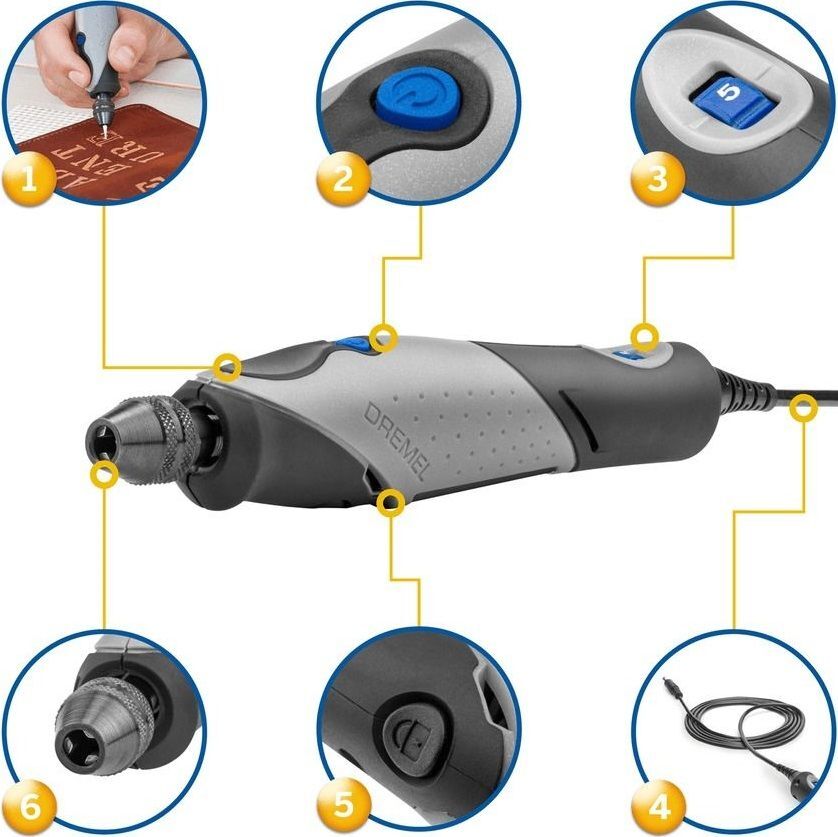 Многофункциональный инструмент Dremel Stylo 2050-15, 15 насадок (F.013.205.0JM) фото 5