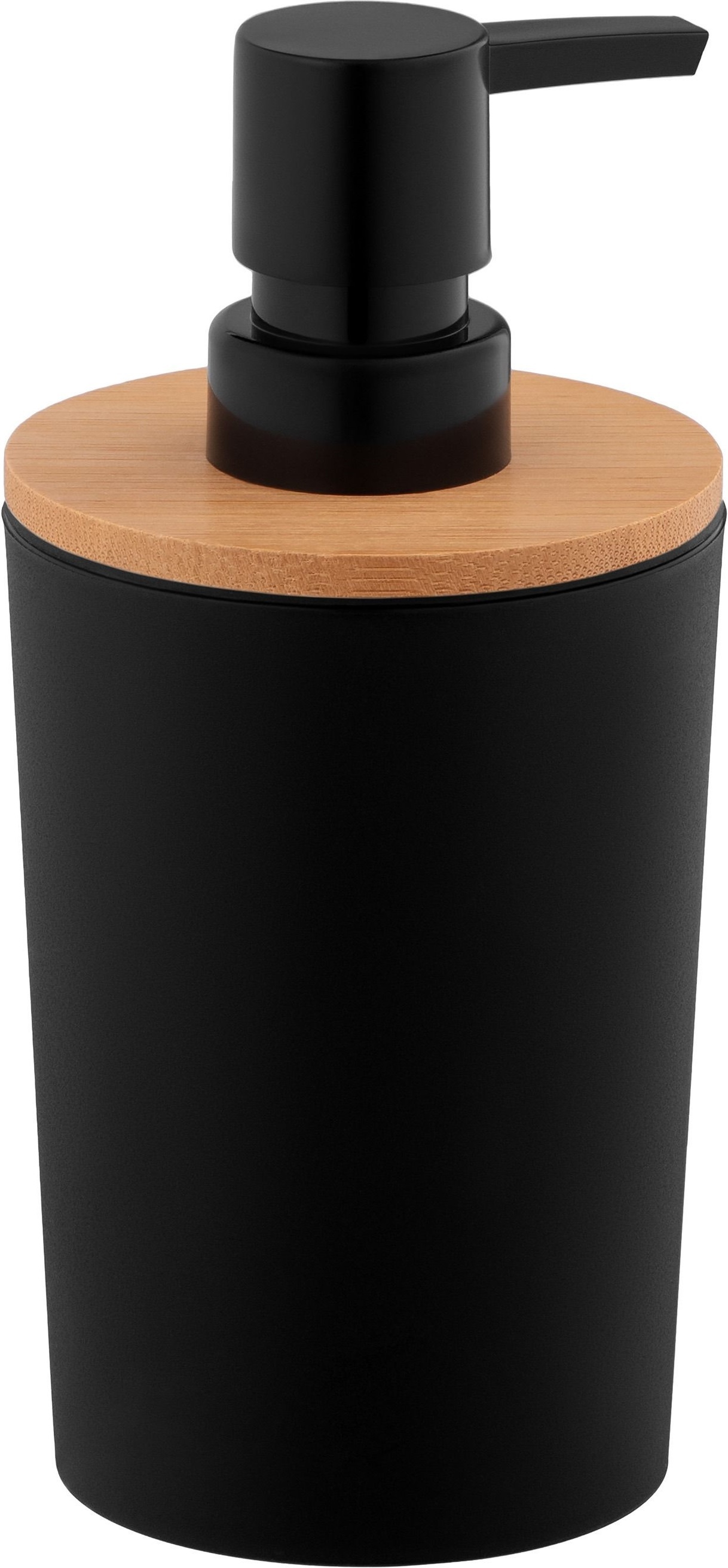 Диспенсер для мила ARDESTO Minimalism 380мл, поліпропілен, бамбук, чорний (ARHB3104BB)фото2