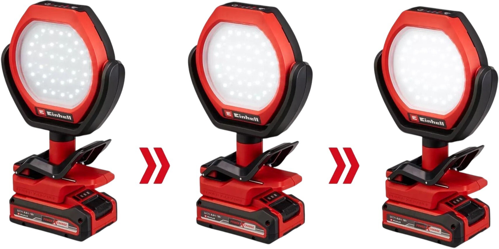 Лампа аккумуляторная Einhell GC-OL 18/1500 Li - Solo,18В, 36 LED, 7000 К (без АКБ та ЗУ) (2320120) фото 3