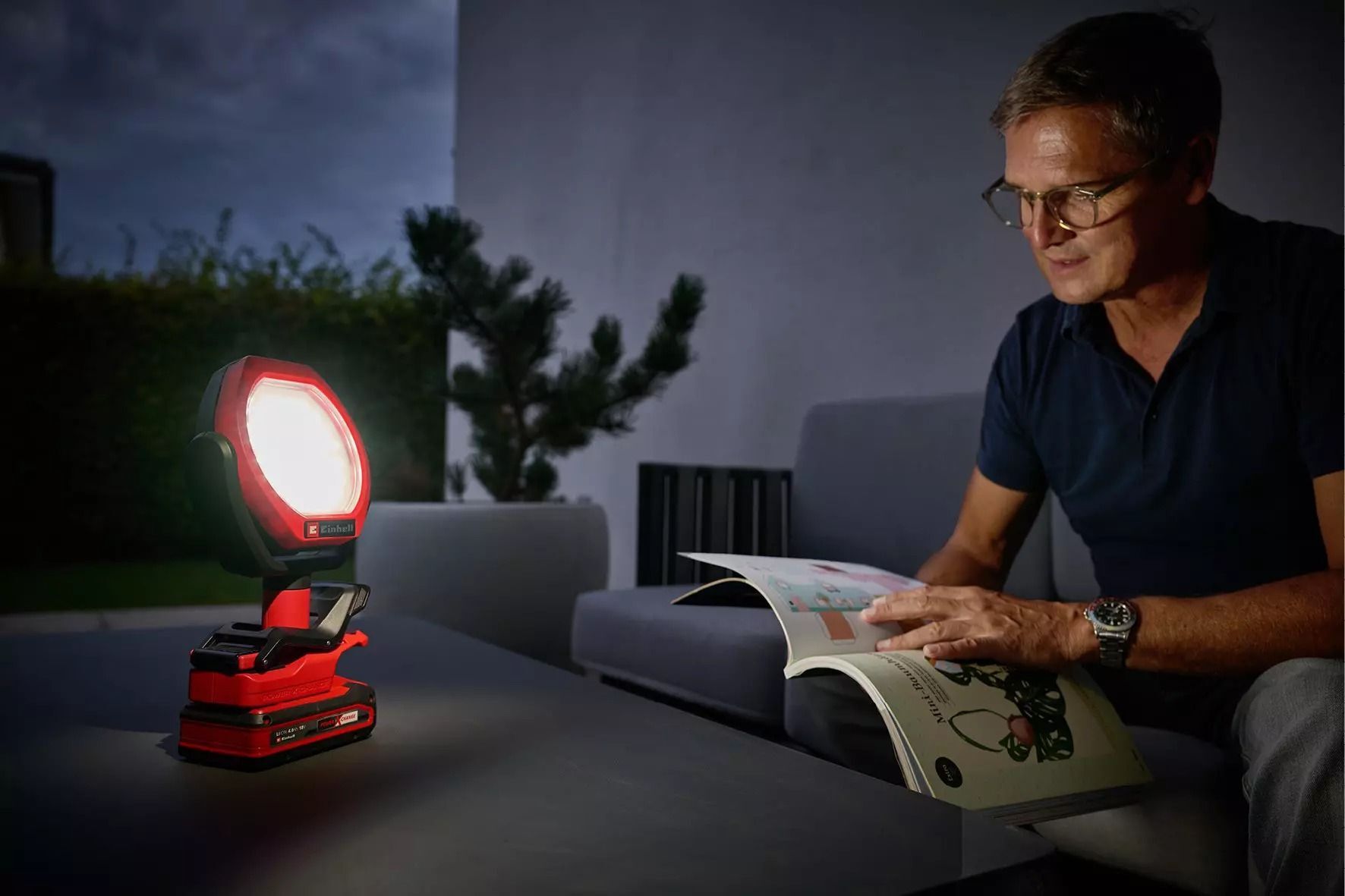 Лампа аккумуляторная Einhell GC-OL 18/1500 Li - Solo,18В, 36 LED, 7000 К (без АКБ та ЗУ) (2320120) фото 9