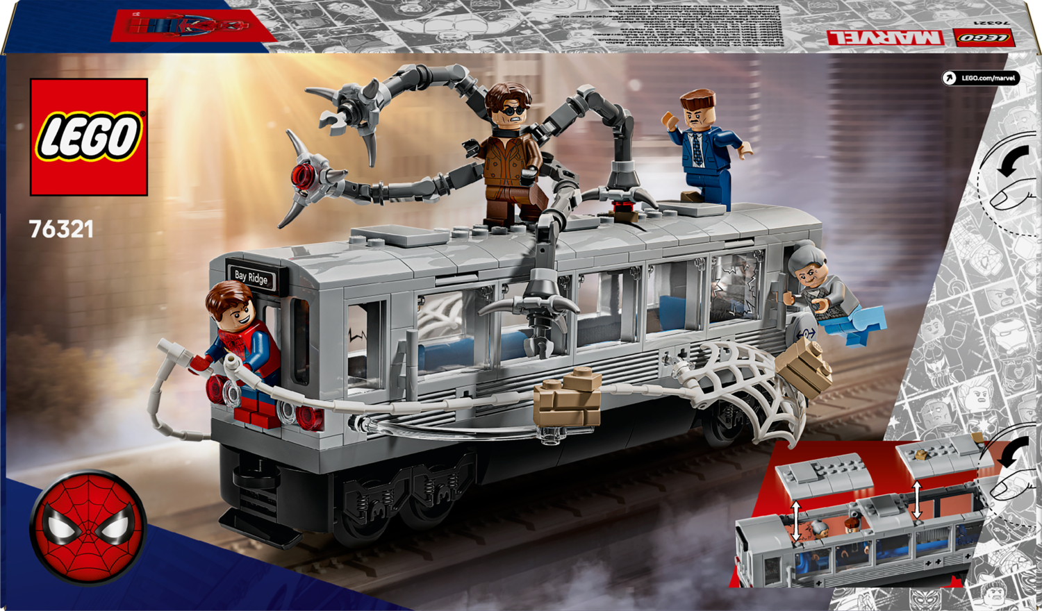 LEGO 76321 Super Heroes Человек-Паук против Дока Ока: Сцена в метро фото