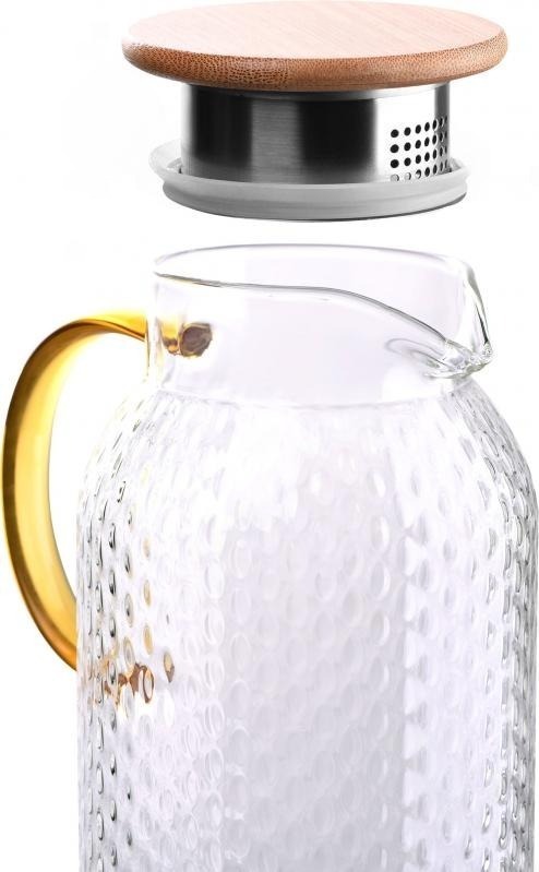 Кувшин с крышкой Ardesto Dew 1500мл, боросиликатное стекло (AR2615BPG) фото 2