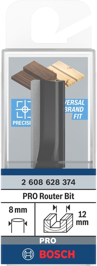 Фреза пазовая Bosch Professional с двумя лезвиями Std S8 D12 L31.5 мм (2.608.628.374) фото 3