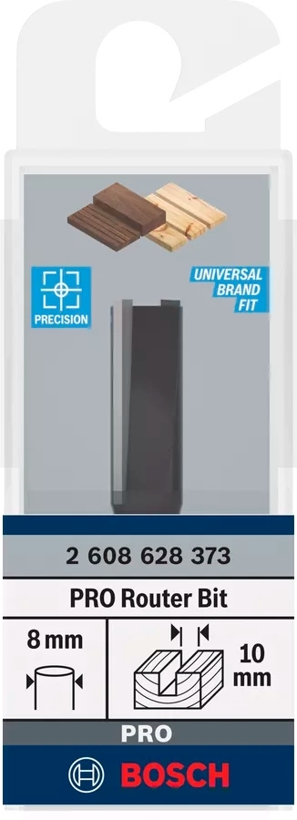Фреза пазовая Bosch Professional с двумя лезвиями Std S8 D10 L25 мм (2.608.628.373) фото 