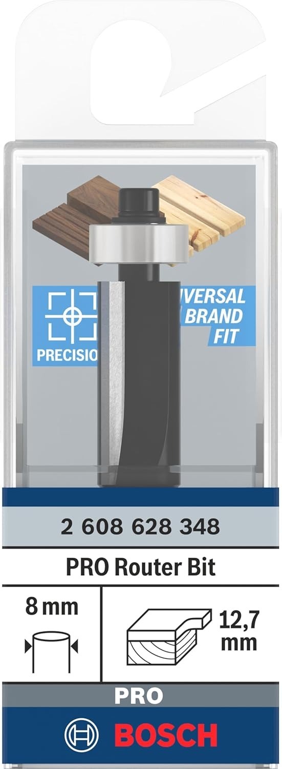 Фреза для выборки вровень Bosch Professional Std S8 D12.7 L25.4 мм (2.608.628.348) фото 