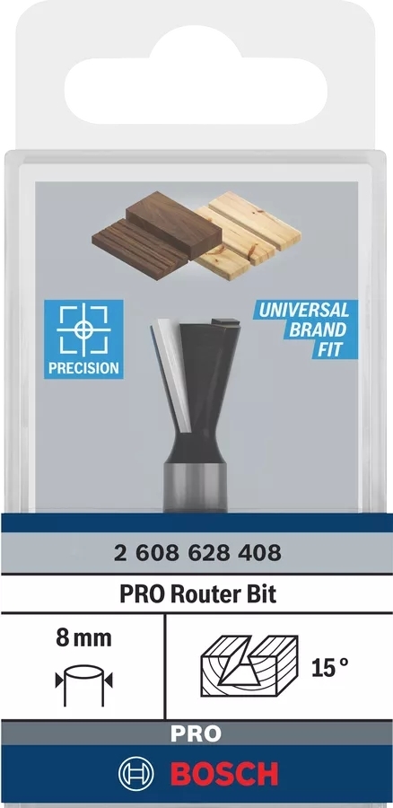 Фреза пазовая Bosch Professional Std S8 D14 L14 мм, 15° (2.608.628.408) фото 3