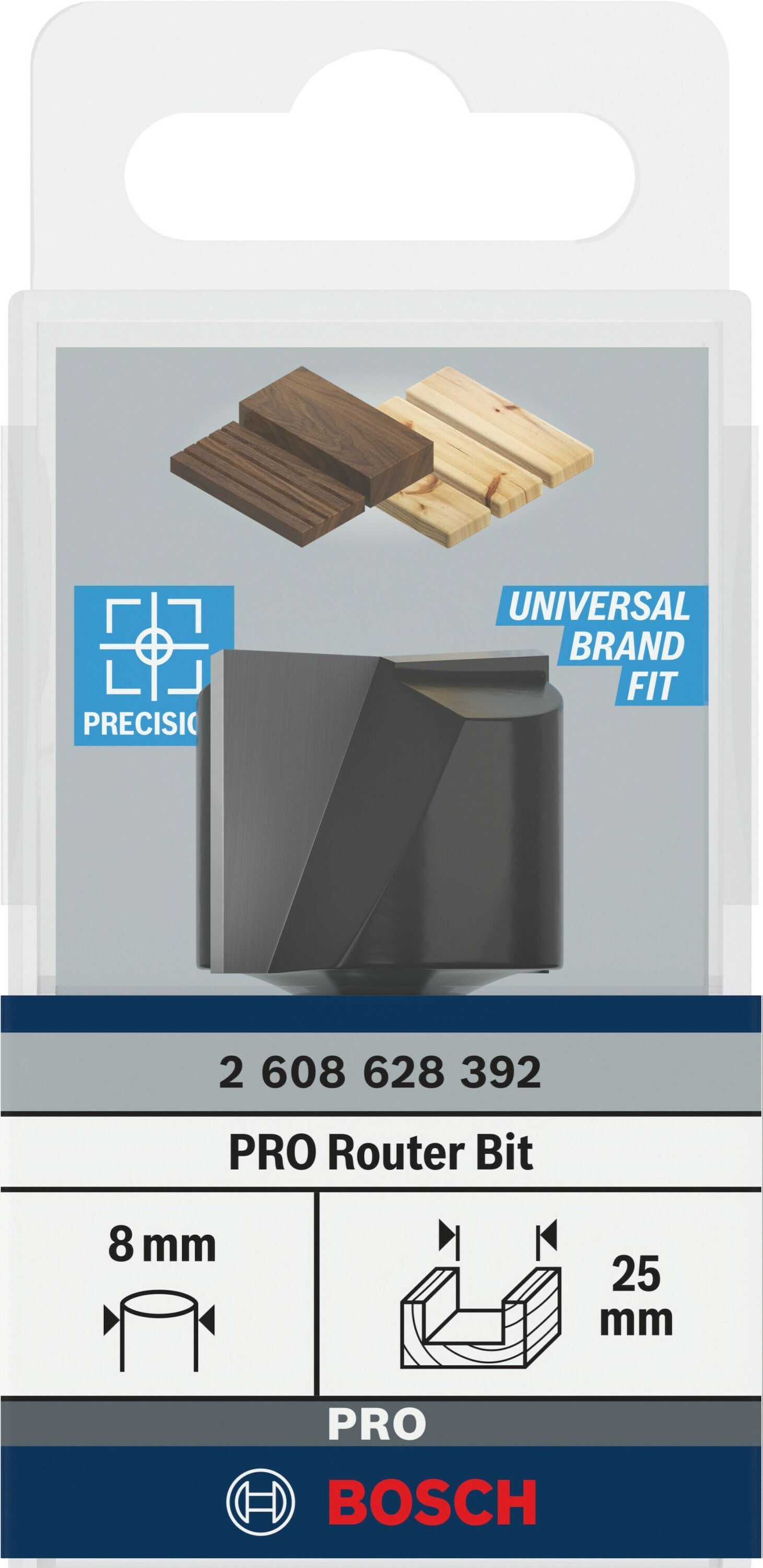 Фреза пазовая Bosch Professional Std S8 D25 L19.6 мм (2.608.628.392) фото 3