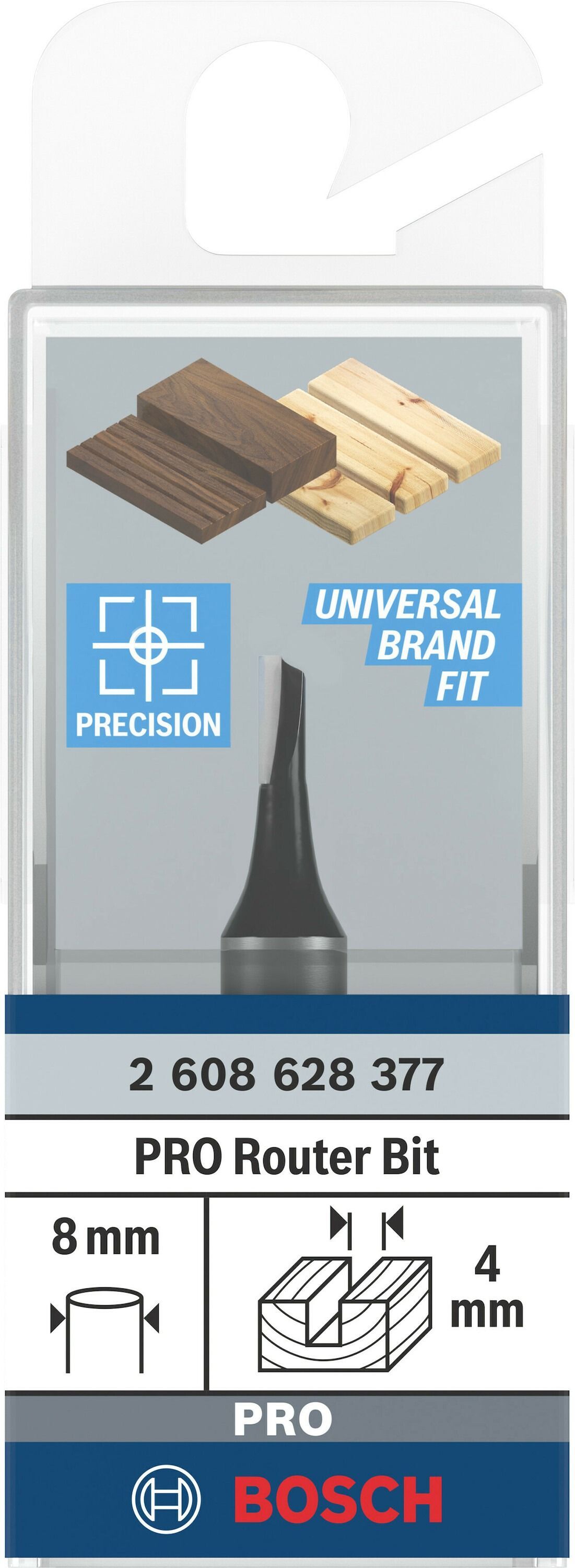 Фреза пазовая Bosch Professional с одним лезвием Std S8 D4 L8 мм (2.608.628.377) фото 3