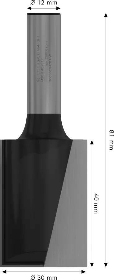 Фреза пазовая Bosch Professional с двумя лезвиями Std S12 D30 L40 мм (2.608.628.470) фото 2