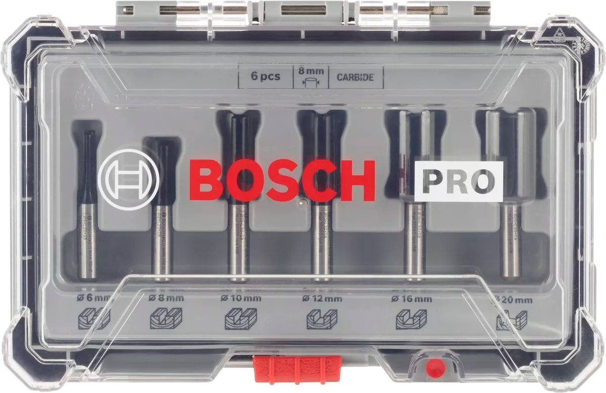 Набор пазовых фрез Bosch Professional 8мм 6шт (2.607.017.466) фото 