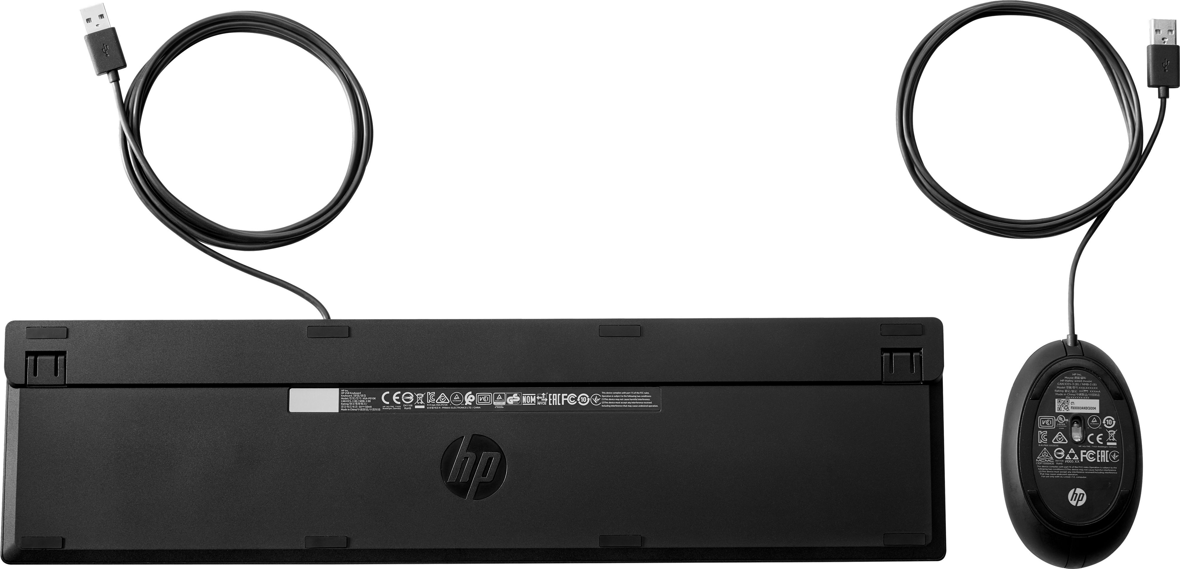 Комплект клавиатура и мышь HP 320MK, USB-A, EN/RU Black (9SR36UT) фото 3