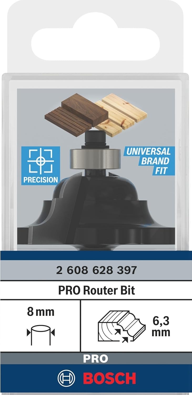 Фреза профильная D Bosch Professional Std S8 R6.3 B15 L17.7 мм (2.608.628.397) фото 3