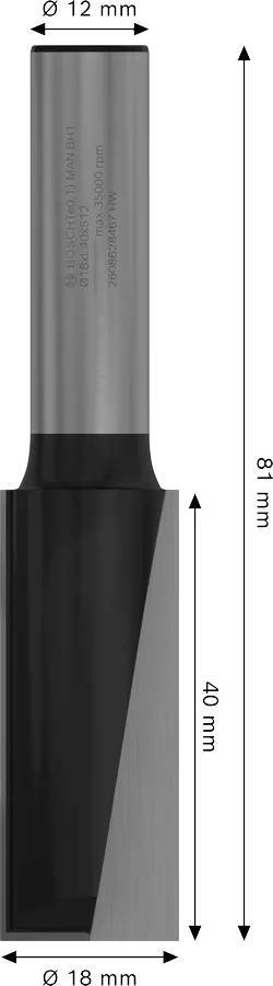Фреза пазовая Bosch Professional с двумя лезвиями Std S12 D18 L40 мм (2.608.628.467) фото 2