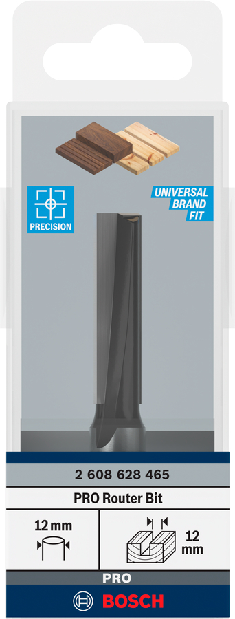 Фреза пазовая Bosch Professional с двумя лезвиями Std S12 D12 L40 мм (2.608.628.465) фото 