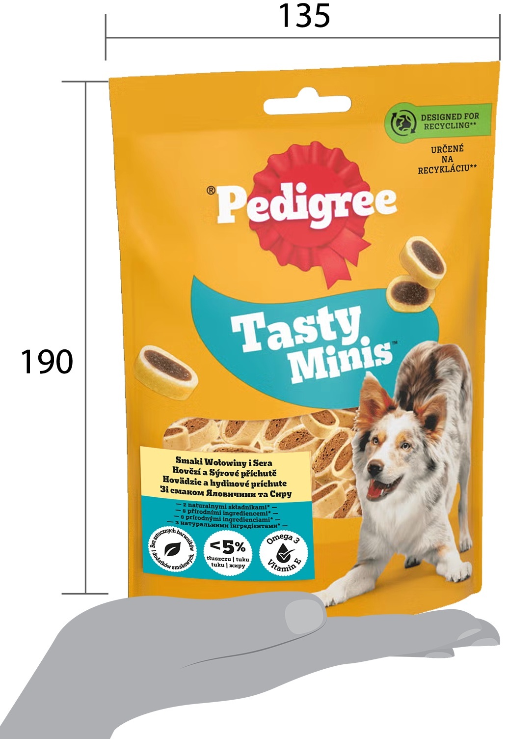 Ласощі для собак Pedigree Tasty Minis яловичина та сир 140 гфото4