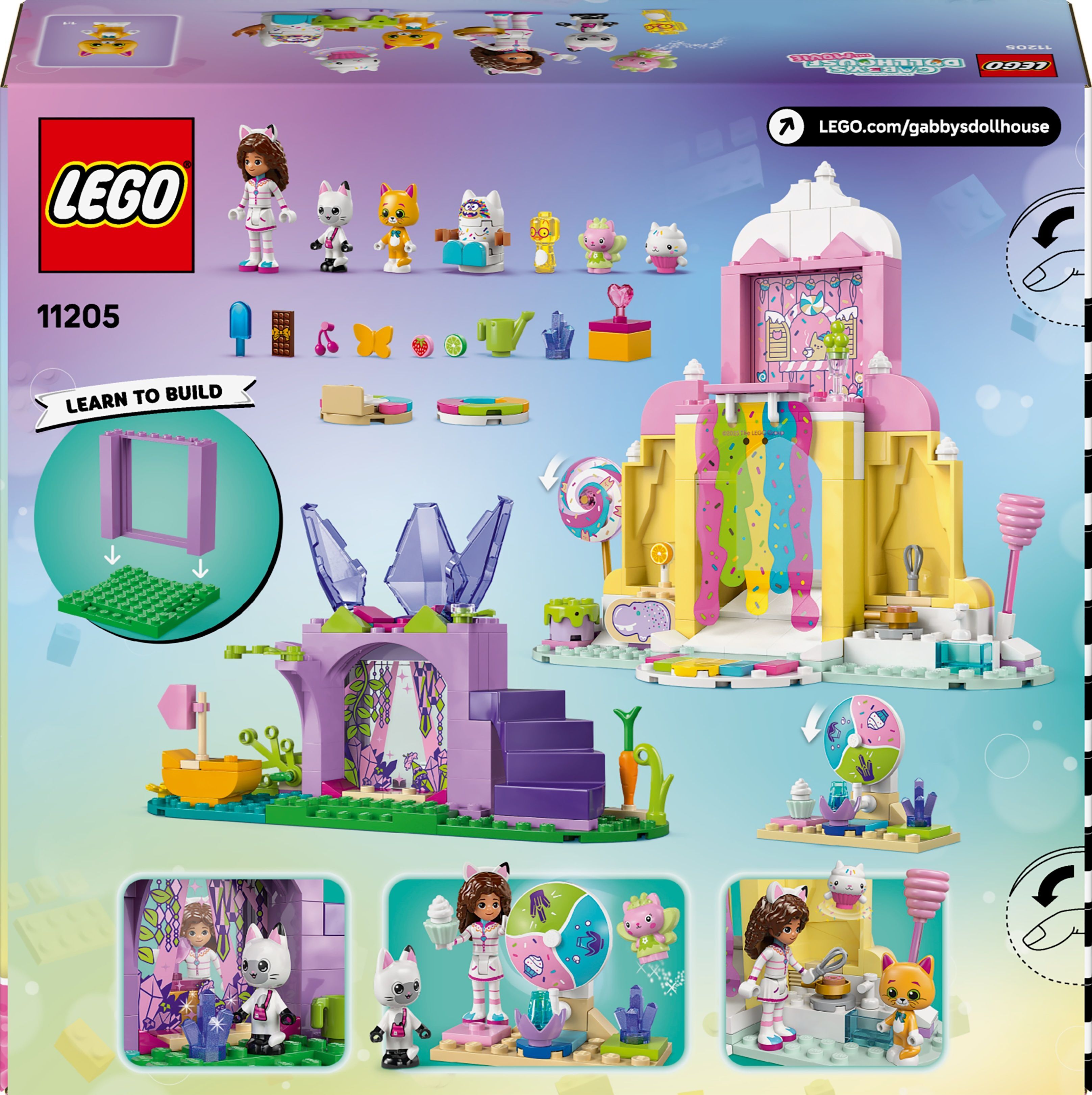 LEGO 11205 Gabby's Dollhouse Гора сладостей и сад Китти фото 10