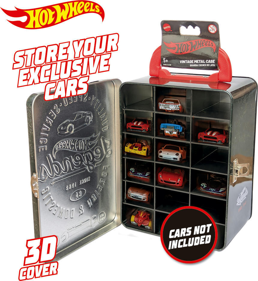 Винтажный черный контейнер для 18 машинок Hot Wheels (HWCC22B) фото 3