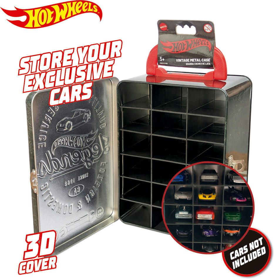 Винтажный черный контейнер для 18 машинок Hot Wheels (HWCC22B) фото