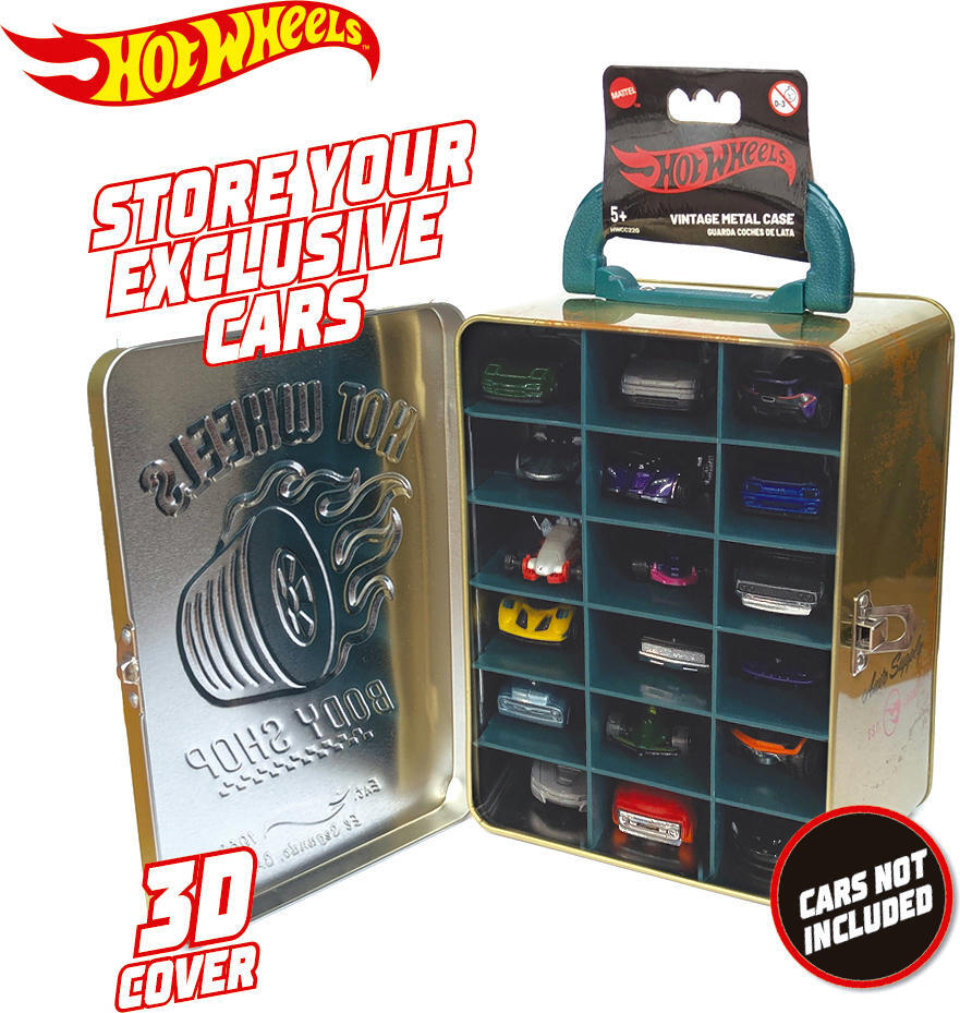 Винтажный золотистый контейнер для 18 машинок Hot Wheels (HWCC22G) фото