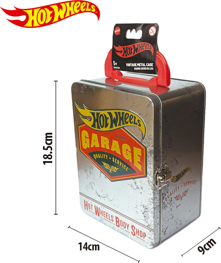 Винтажный серебристый контейнер для 18 машинок Hot Wheels (HWCC22S) фото 6