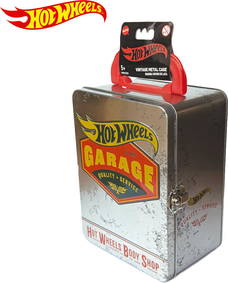 Винтажный серебристый контейнер для 18 машинок Hot Wheels (HWCC22S) фото