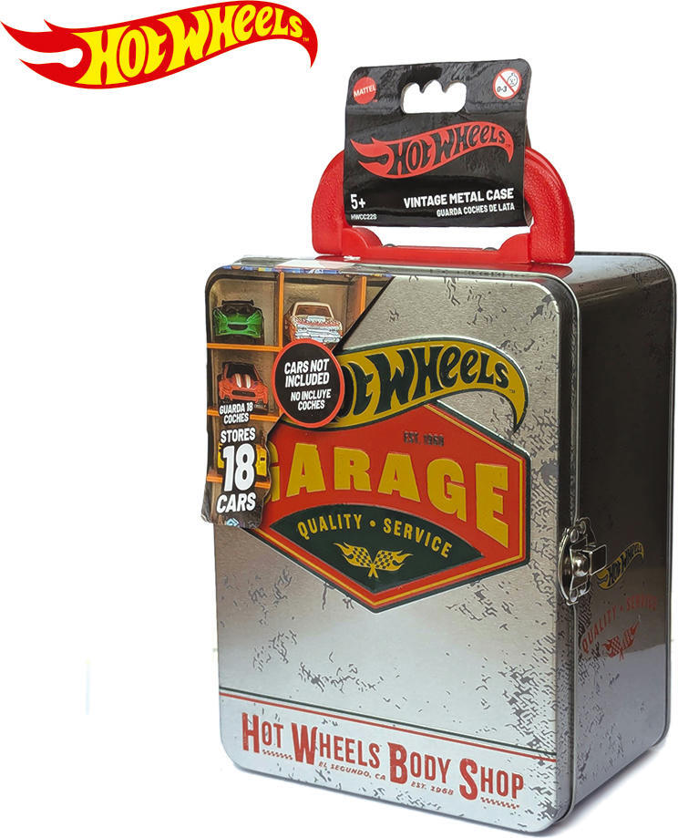 Винтажный серебристый контейнер для 18 машинок Hot Wheels (HWCC22S) фото