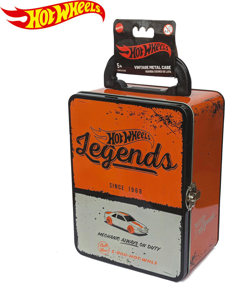 Винтажный оранжевый контейнер для 18 машинок Hot Wheels (HWCC22O) фото