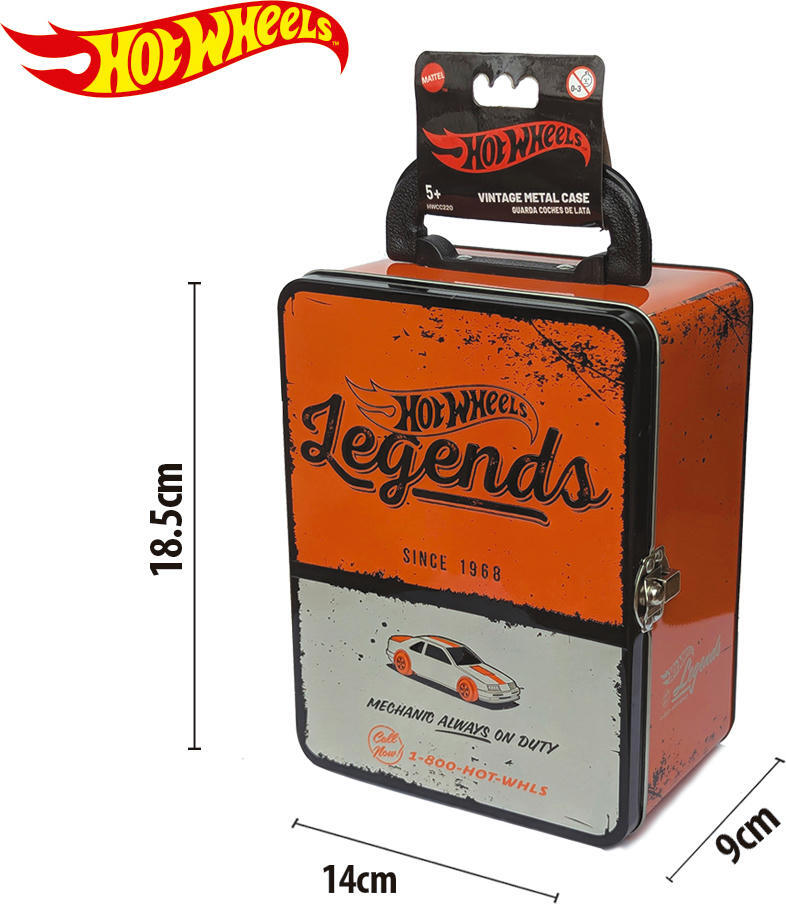 Винтажный оранжевый контейнер для 18 машинок Hot Wheels (HWCC22O) фото 6