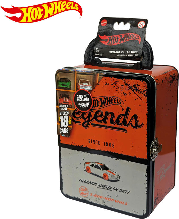 Винтажный оранжевый контейнер для 18 машинок Hot Wheels (HWCC22O) фото