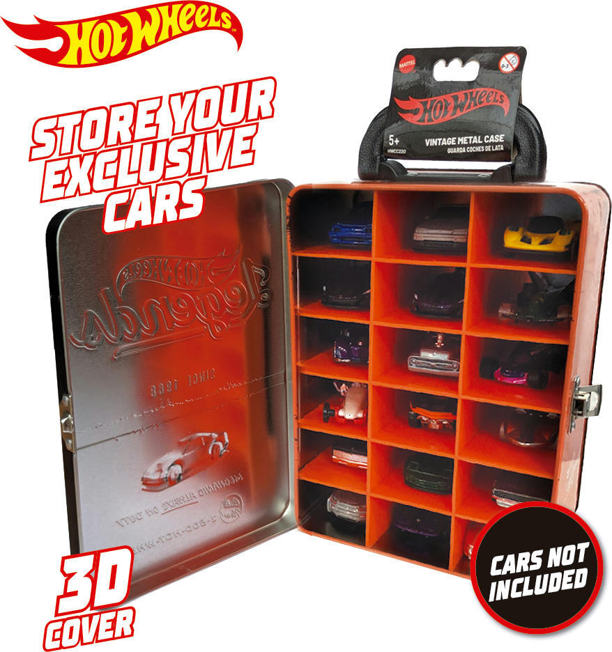 Винтажный оранжевый контейнер для 18 машинок Hot Wheels (HWCC22O) фото 5