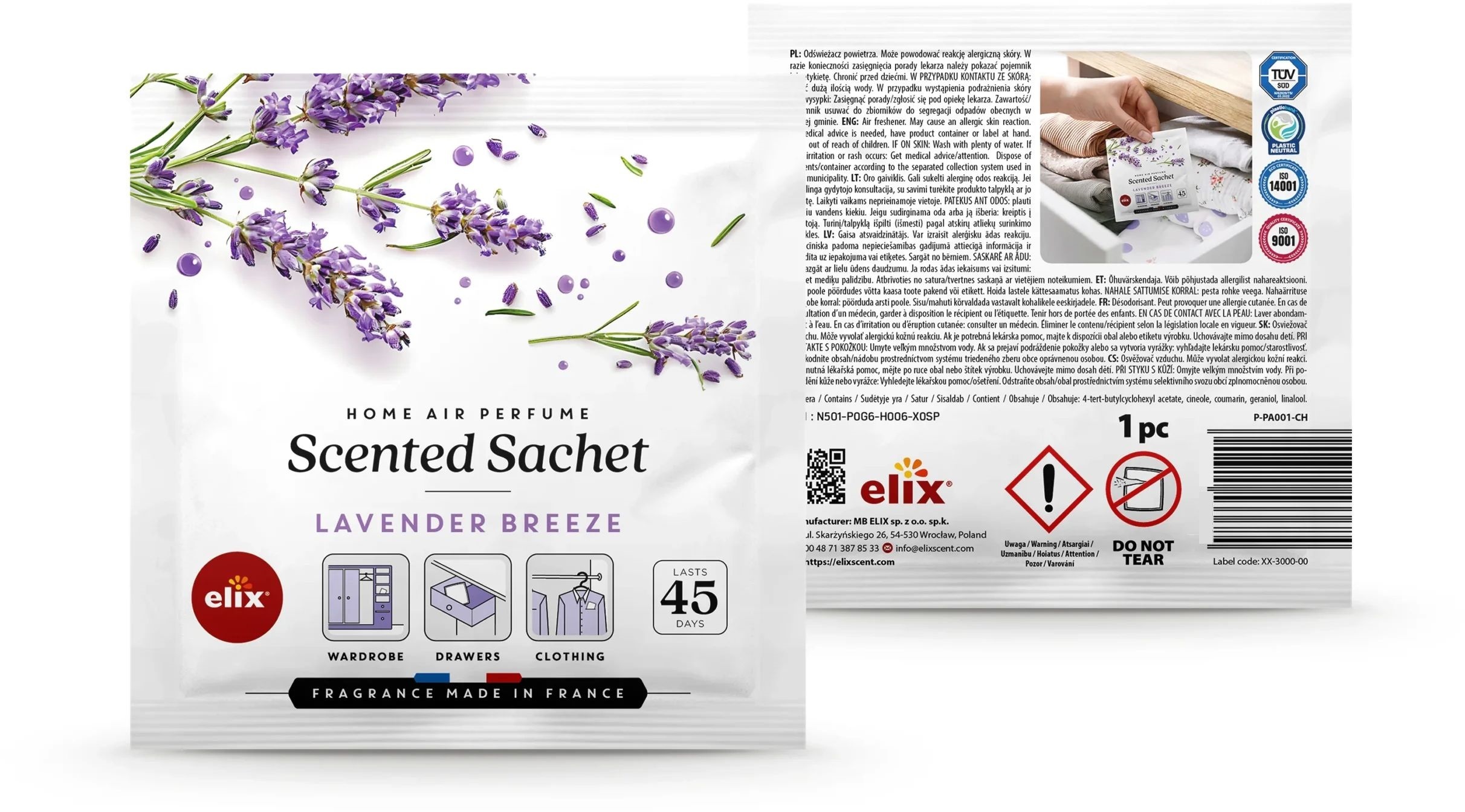 Аромасаше Elix Lavender Breeze до 45 днів аромату фото2