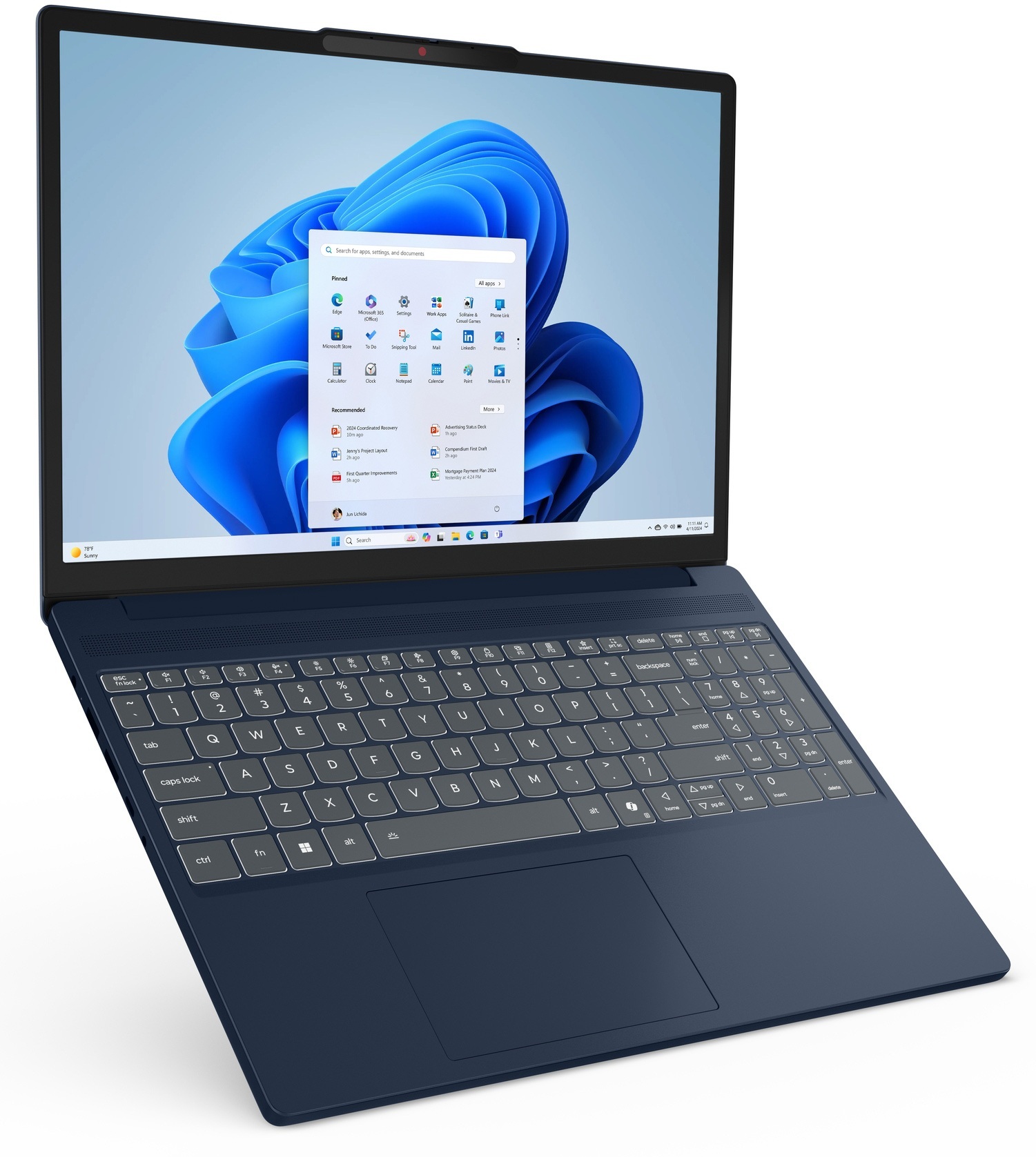 Ноутбук LENOVO ideapad Slim 3 15ARP10 Cosmic Blue (83K700A1RA) фото 8