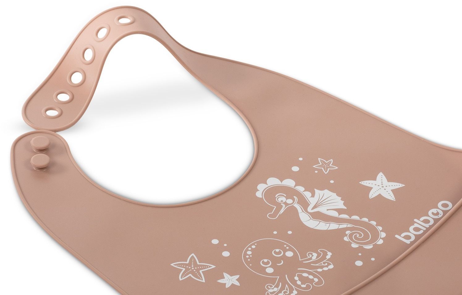 Нагрудник силиконовый BABOO, cacao, Sea Life, 4+ мес (11-019) фото 3