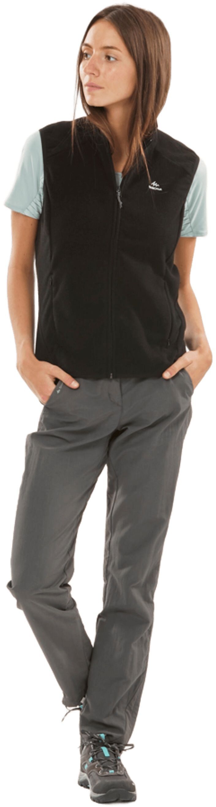 Флісовий жилет жіночий для гірського туризму Quechua MH120 8072128 2XL чорнийфото