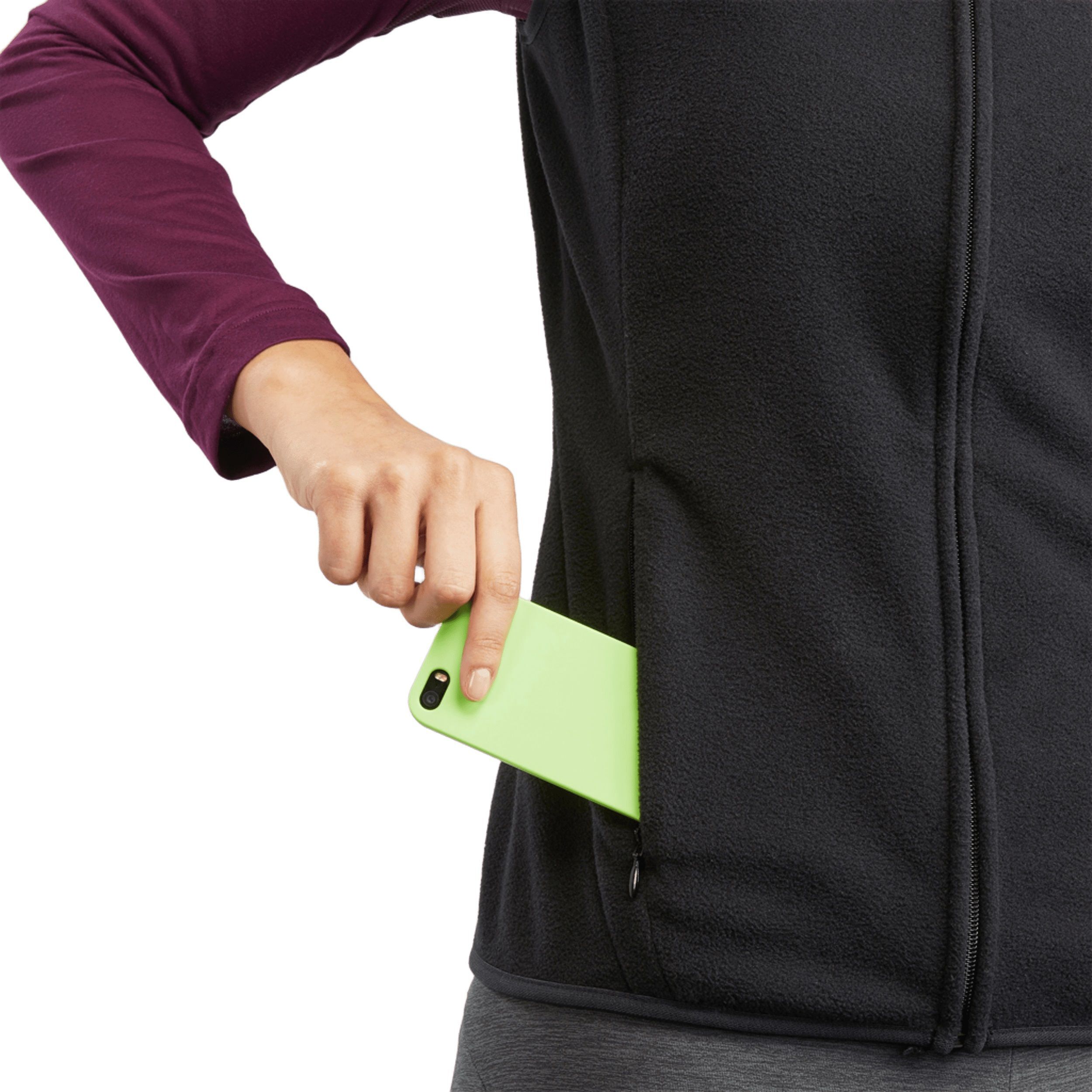 Флісовий жилет жіночий для гірського туризму Quechua MH120 8072128 2XL чорнийфото