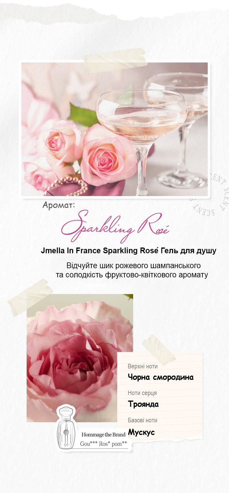 Гель для душу Jmella In France Sparkling Rose 500 млфото3