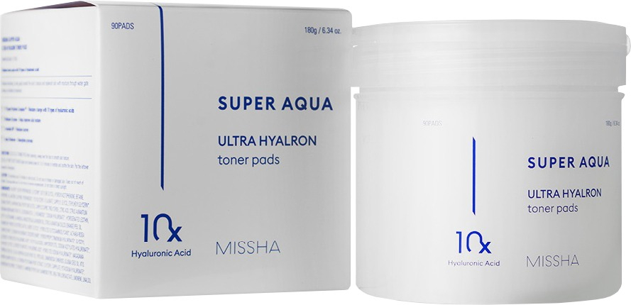 Тонер-диски Missha Super Aqua Ultra Hyalron 80 шт фото 2