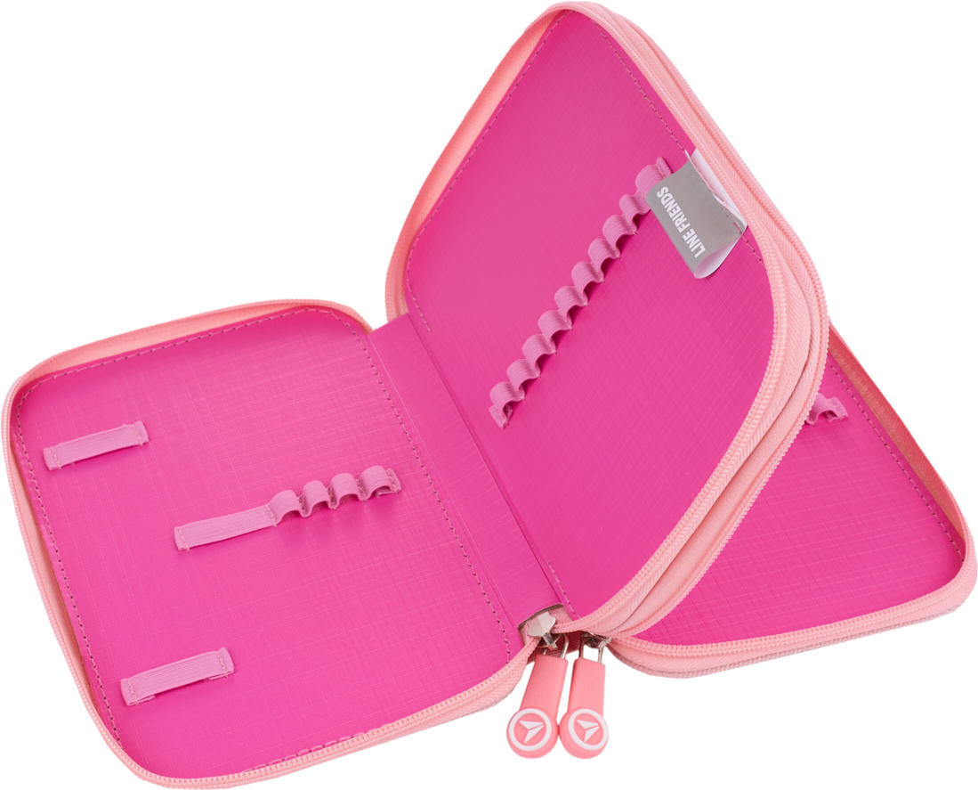 Пенал твердый YES двойной HP-01 Line Friends Pretty Choco and Cony (533638) фото 