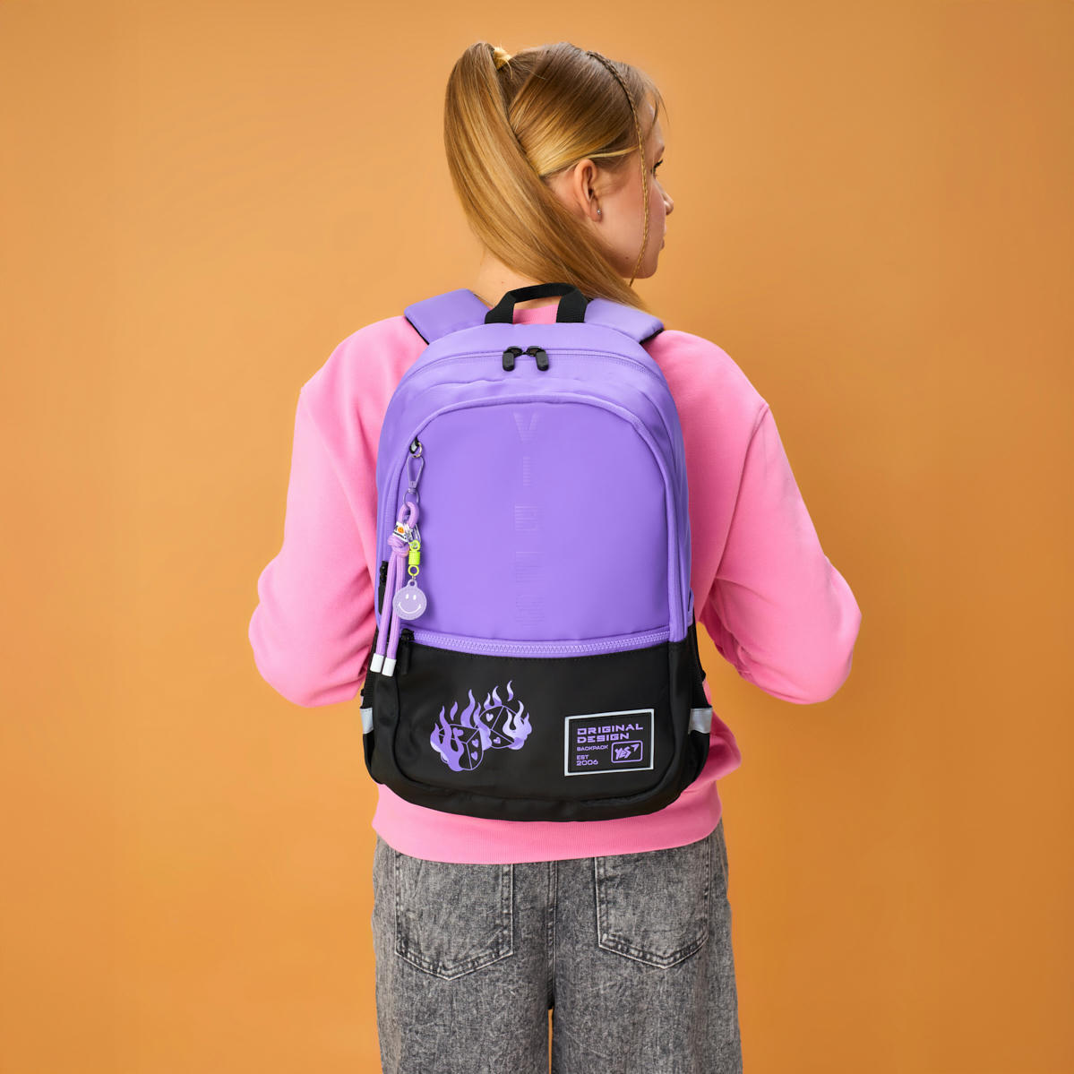 Рюкзак YES T-113 Lilac Cubes (559966)фото17