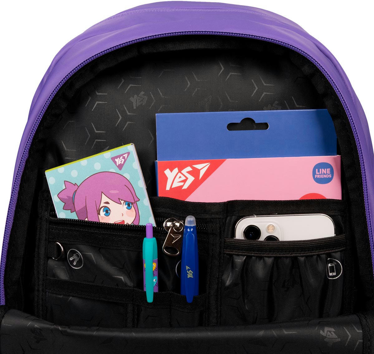 Рюкзак YES T-113 Lilac Cubes (559966)фото13