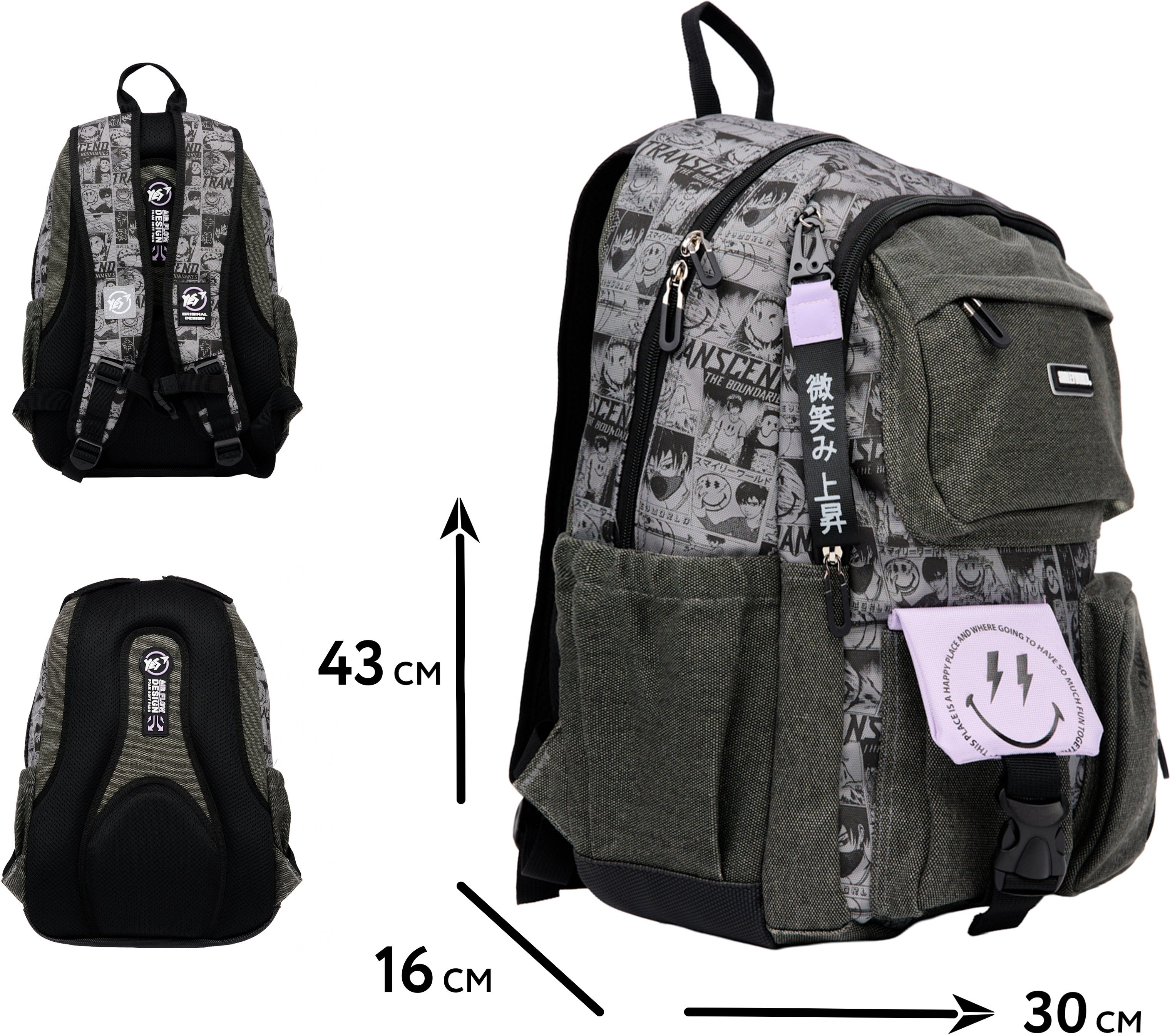 Рюкзак шкільний YES TS-43 Anime Smiley World (559988)фото