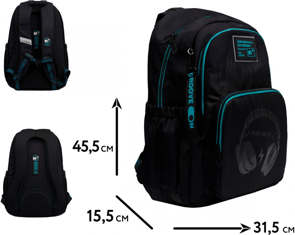 Рюкзак шкільний YES TS-47 Optic Headphones (550103)фото