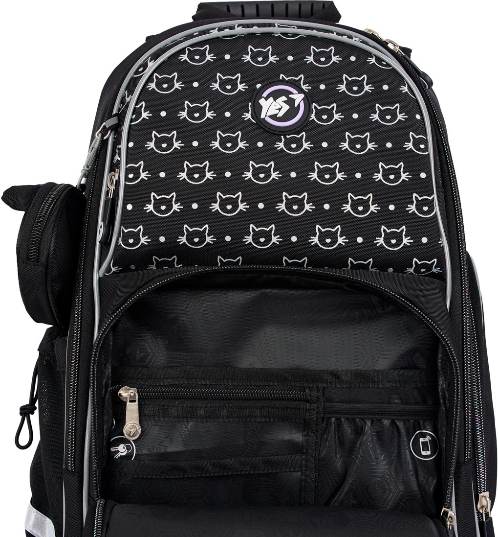 Рюкзак школьный полукаркасный YES S-100 Smiling Cats (559871) фото 