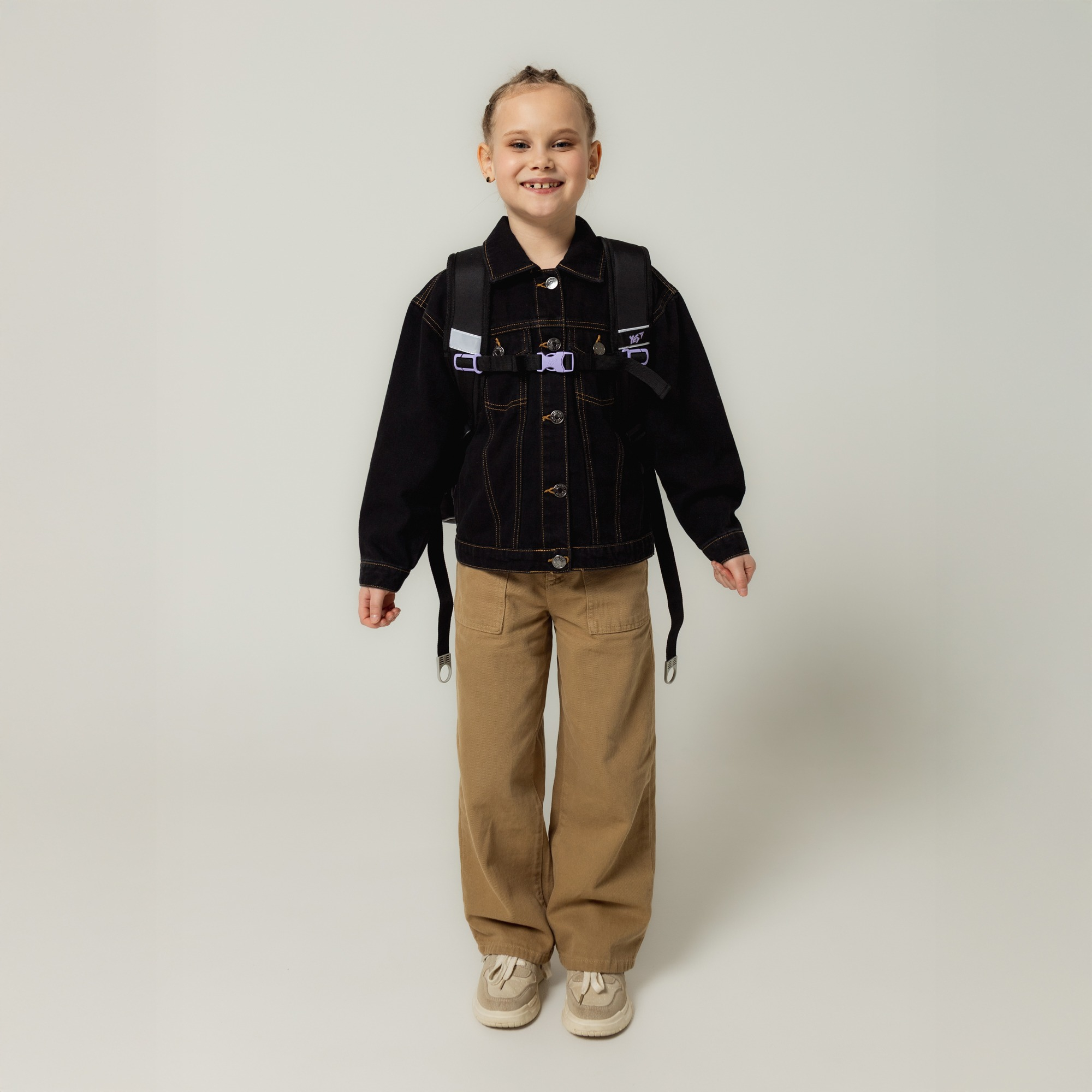 Рюкзак школьный полукаркасный YES S-100 Smiling Cats (559871) фото 